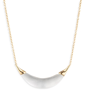 Shop Alexis Bittar Crescent Necklace, 16-19 In Silver/gold