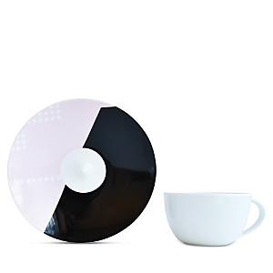 Bernardaud Oscar Tea Cup In Black/white