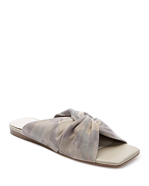 Sanctuary Flaningo Womens Flat Slip On Slide Sandals In Fatigue Multi