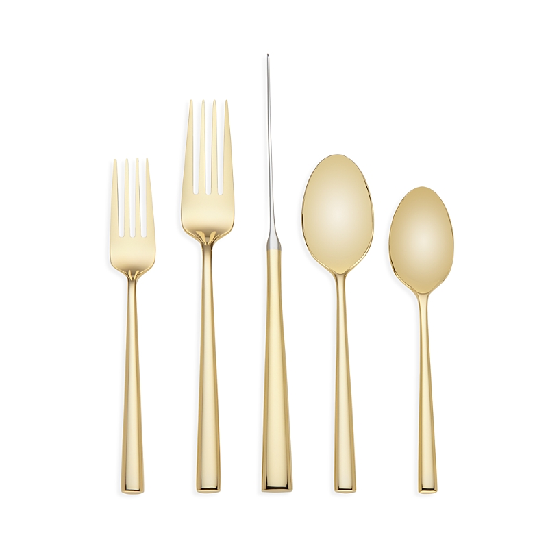 Kate Spade New York Malmo Gold 5-piece Flatware Place Setting In Gold