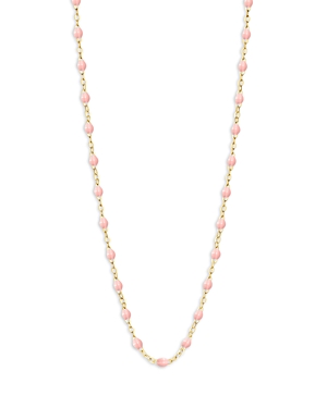 Gigi Clozeau 18k Yellow Gold Classic Gigi Resin Bead Collar Necklace, 17.7 In Pink/gold