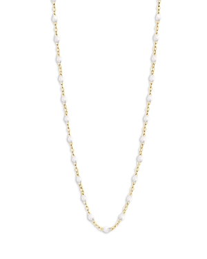 Gigi Clozeau 18k Yellow Gold Classic Gigi Resin Bead Collar Necklace, 17.7 In White/gold