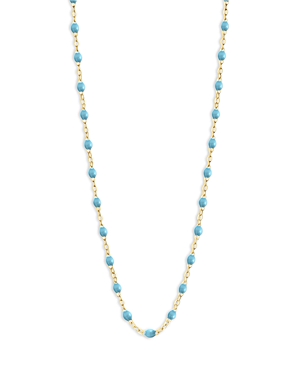 Gigi Clozeau 18k Yellow Gold Classic Gigi Resin Bead Collar Necklace, 17.7 In Turquoise/gold