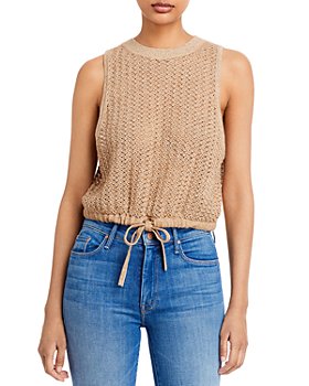 Alice and Olivia - Tevin Cropped Drawstring Top