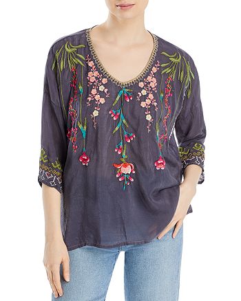 Bloomingdales Women Clothing Blouses Gia Embroidered Blouse 