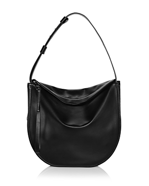 Proenza Schouler White Label Baxter Large Leather Hobo Bag In Black