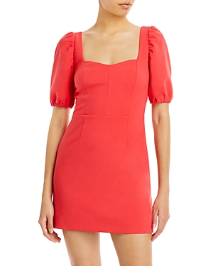 French Connection Whisper Cutout Dress In Hibiscus