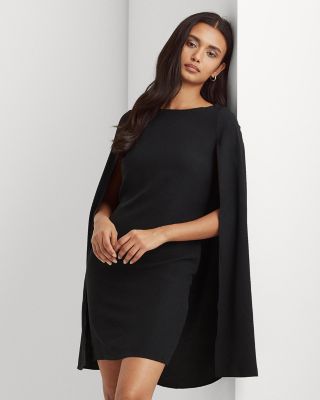 Cape Georgette Cocktail Dress