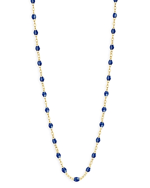 Gigi Clozeau 18k Yellow Gold Classic Gigi Resin Bead Collar Necklace, 17.7 In Blue/gold
