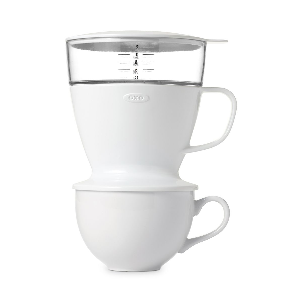 Versatility is key, and this Pour-Over Coffee Maker ticks all the boxes. It securely accommodates various mug sizes, ensuring a perfect fit every time. Plus, it comes with 10 OXO Unbleached All-Natural 2 Cone Coffee Filters that automatically regulate water distribution with their two different hole sizes, customized to your desired coffee strength. Cleanup is a breeze too, as all parts are dishwasher safe. 