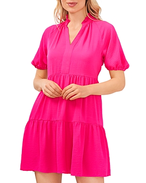 CeCe Tiered Ruffle Neck Dress