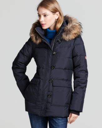 Hunter Sport Down Coat with Fur Trim Hood | Bloomingdale's