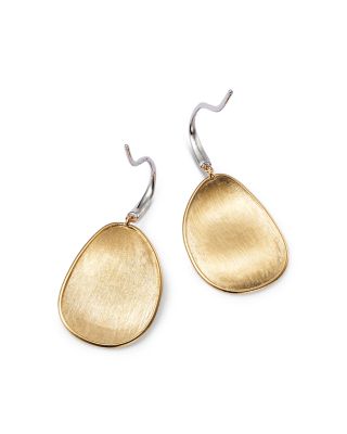 18K Yellow Gold and Diamond Lunaria Drop Earrings