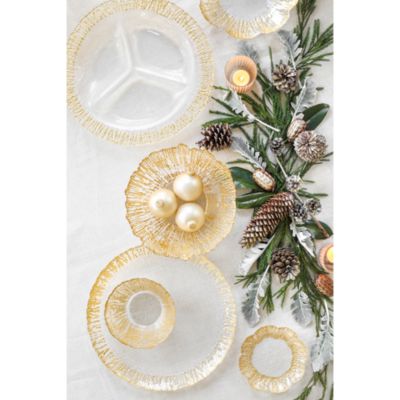 Rufalo Glass Gold Serveware