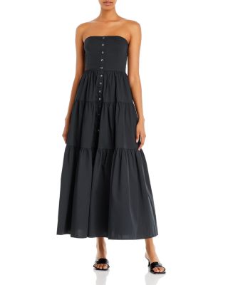 knee length dresses for ladies Weyes Strapless Tiered Maxi Dress | Botanical Floral | Dresses main image 0