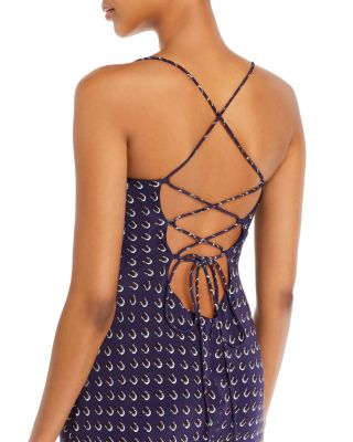 STAUD Bellamy Lace-Up Maxi Dress | Bloomingdale's Women