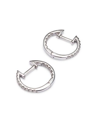 Diamond Inside Out Hoop Earrings in 14K White Gold, 0.30 tcw&nbsp;