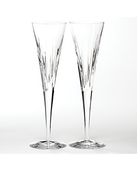 Set of Two Reed & Barton Soho Crystal Stemless Wine Glasses