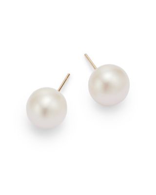 Cultured Freshwater Pearl Stud Earrings in 14K Yellow Gold 
