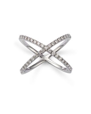 Diamond Open Cross Ring in 14K White Gold, 0.40 tcw&nbsp;- Exclusive
