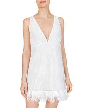 Rya Collection - Jasmine Lace & Feather Trim Chemise - 100% Exclusive