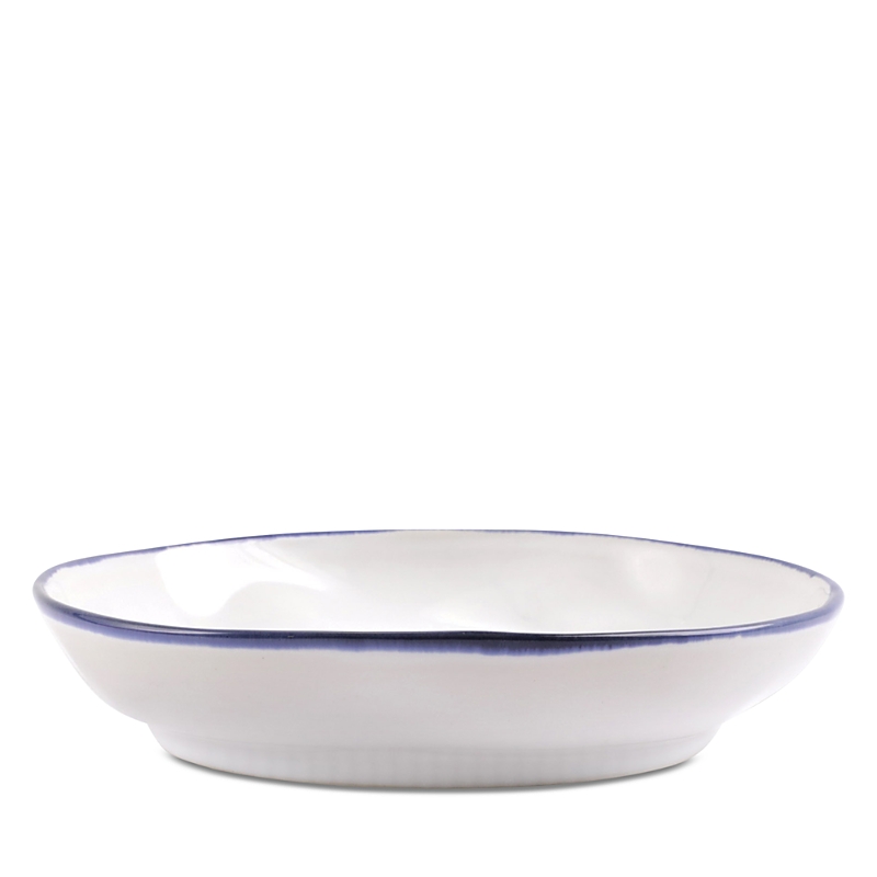 Vietri Aurora Edge Pasta Bowl In White