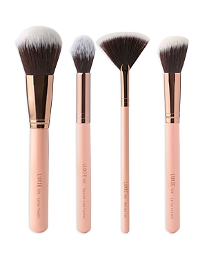 Luxie Classic Face Brush Gift Set ($84 Value) In Pink