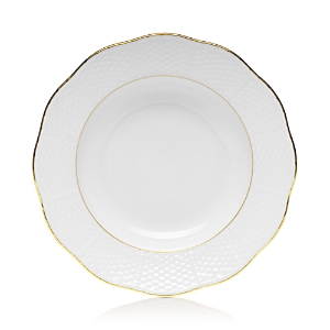 Shop Herend Golden Edge 8 Rim Soup Bowl In White/gold