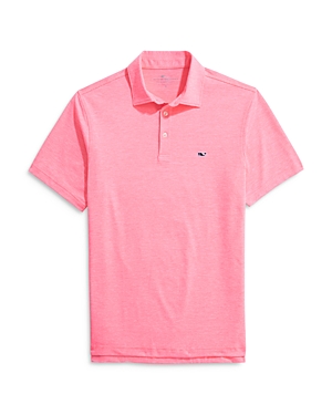 Vineyard Vines St. Jean Stripe Sankaty Regular Fit Polo Shirt In Neon Rosa