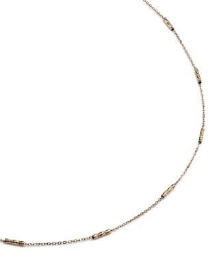Bar Station Necklace in 14K Yellow Gold, 16&amp;quot; - Exclusive 