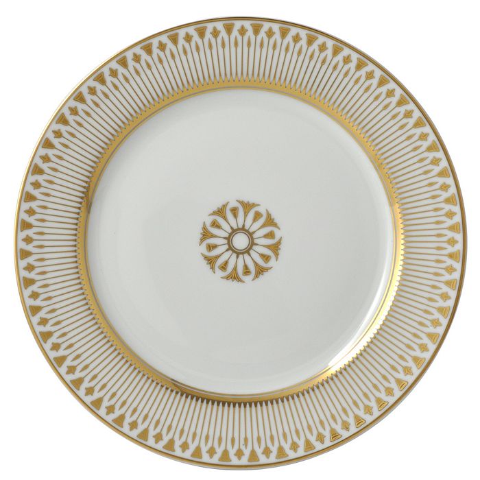 Bernardaud Soleil Levant Salad Plate In White/gold