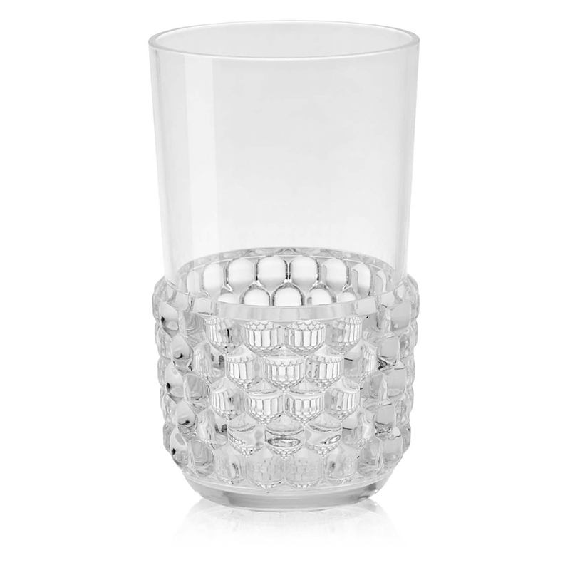 Kartell Jellies Long Drink 4-piece Glass Set In Crystal