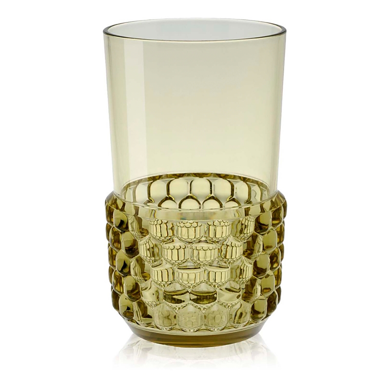 Shop Kartell Jellies Long Drink Glass, Set Of 4 In Green