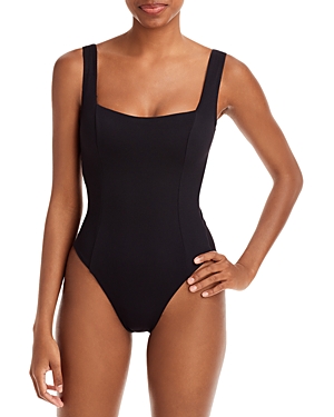 L*space Balboa Textured One Piece Swimsuit In Black