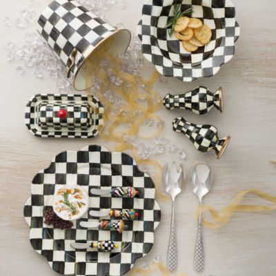 Courtly Check Enamel Large Salt & Pepper Set