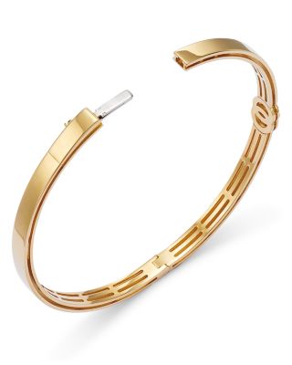 18K Yellow Gold Double O Diamond Hinged Bracelet - 150th Anniversary Exclusive