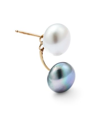 Cultured Freshwater Pearl Ear Jacket in 14K Yellow Gold 