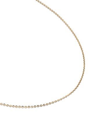 Mirror Cable Link Chain Necklace in 14K Yellow Gold, 16" 