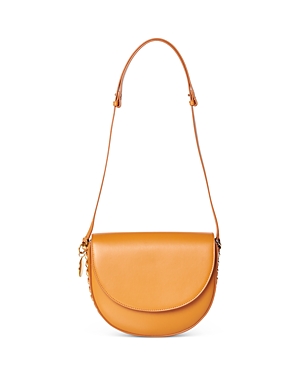 Stella Mccartney Frayme Medium Flap Shoulder Bag Alter Mat In Mais/silver/gold