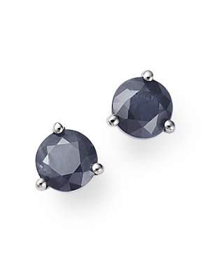 Sapphire Stud Earrings in 14K White Gold - 100% Exclusive