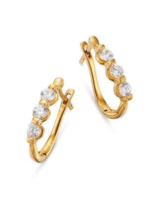 Bloomingdale's Fine Collection - Diamond Huggie Earrings in 14K Yellow Gold, 0.50 tcw