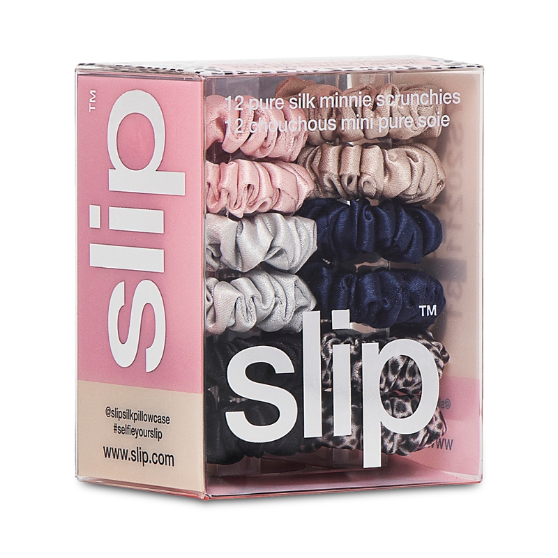 Slip Silk Pure Silk Minnie Scrunchies, Set Of 12 In Classic
