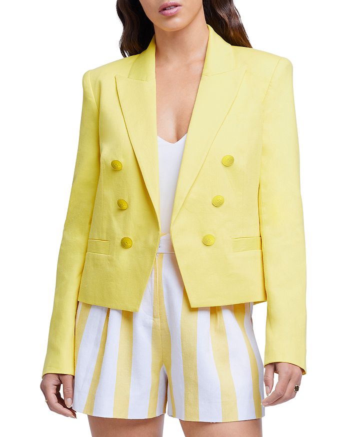 L'AGENCE Brooke Double Breasted Crop Blazer | Bloomingdale's