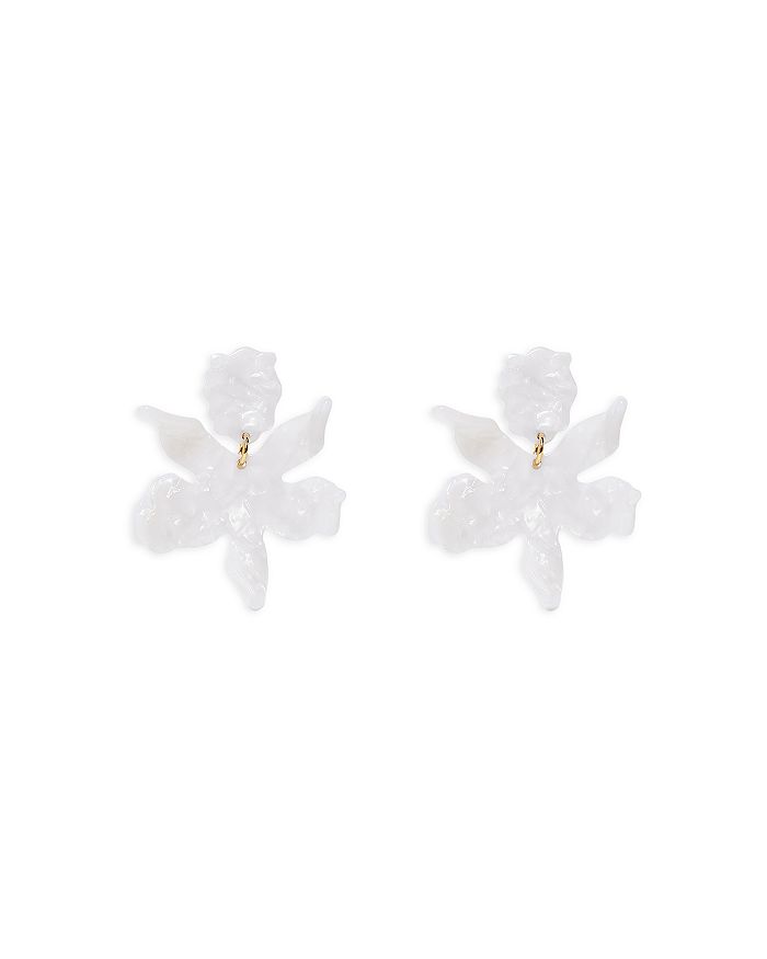 Lele Sadoughi White Lily Drop Earrings in 14K Gold Plate | Bloomingdale's