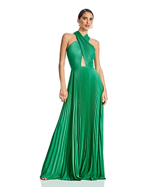 A.l.c Athena Pleated Cutout Gown- 150th Anniversary Exclusive In Prickly Pear