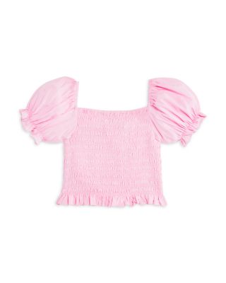 Girls' Marlee Smocked Floral Puff Sleeve Top - Big Kid