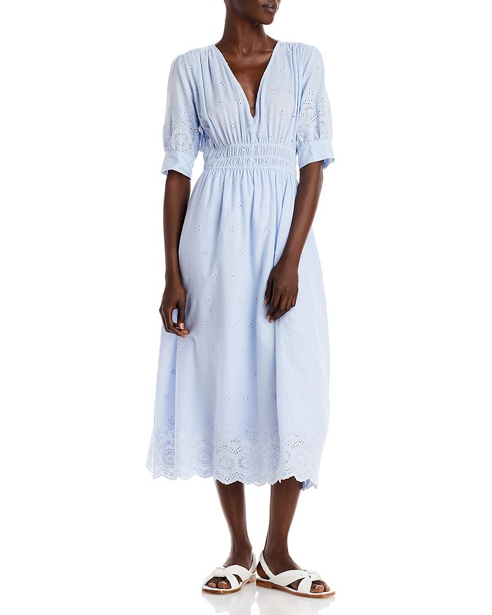 Aqua eyelet dress on sale