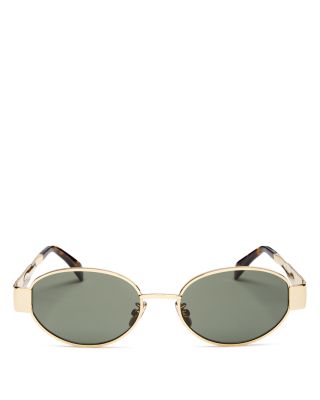 Triomphe Metal Round Sunglasses, 54mm
