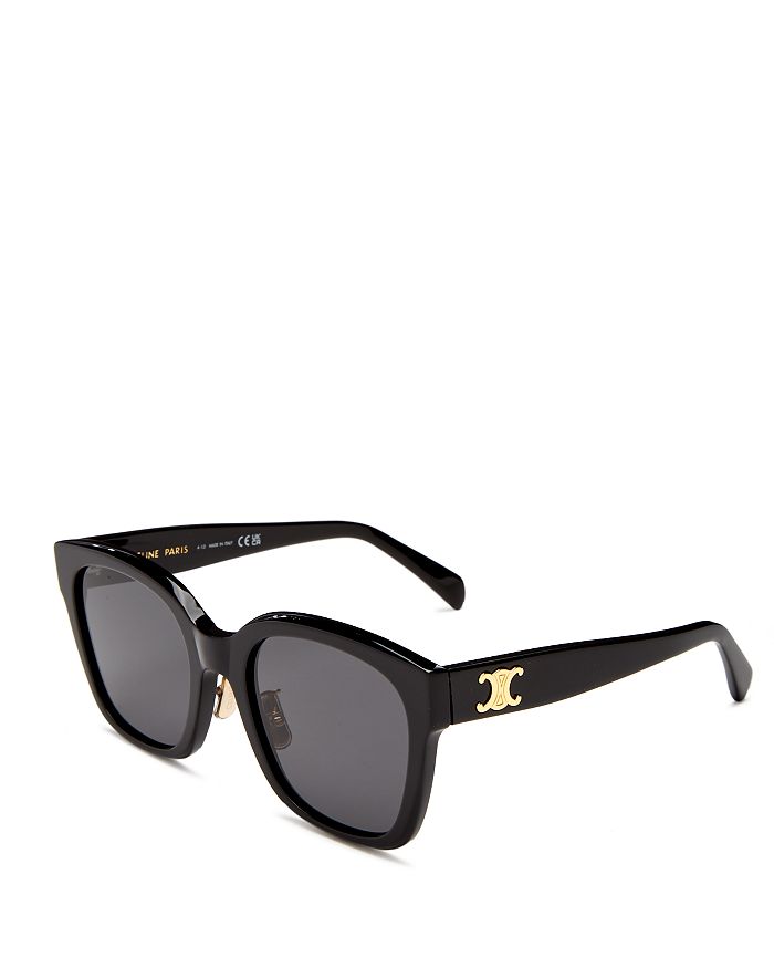 Triomphe Oversized Square Sunglasses in Black - Celine Eyewear