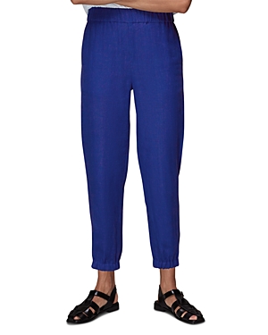 Shop Whistles Laura Linen Joggers In Blue